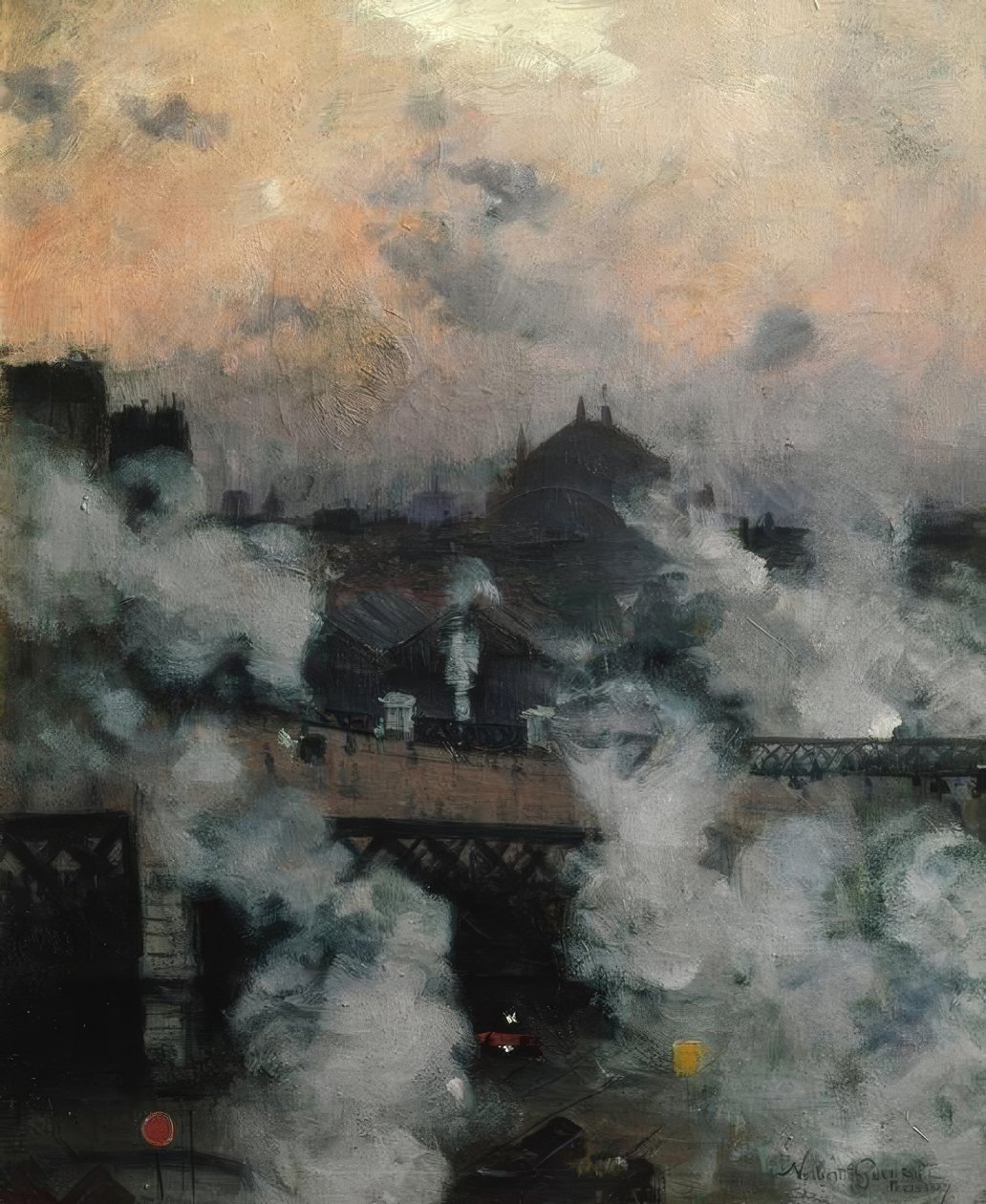 Az Európa-híd éjjel alkotó: Norbert Goeneutte