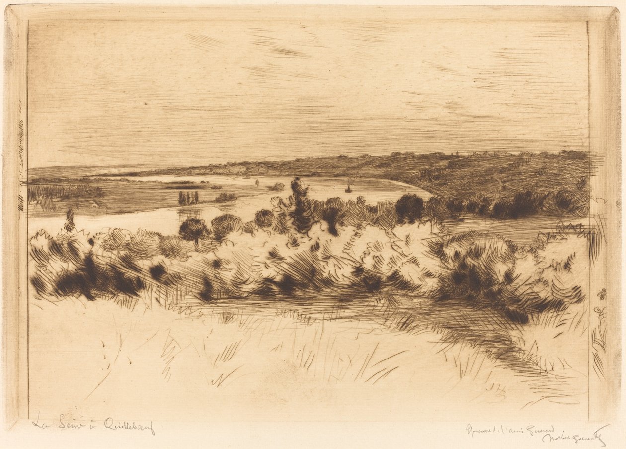 A Szajna, Quillebeuf alkotó: Norbert Goeneutte