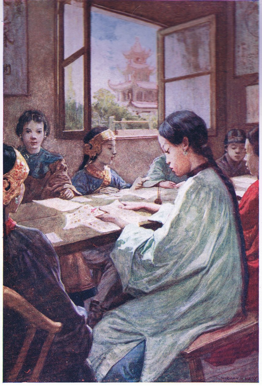 Egy kínai iskola 1900 körül alkotó: Norman Hardy