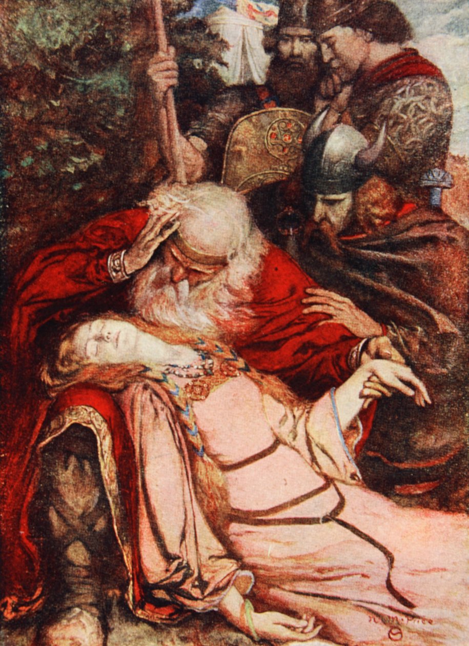 „Cordelia, Cordelia”, Lear király, V. felvonás 3. jelenet, Illusztráció a „Shakespeare meséiből”, Charles és Mary Lamb alkotó: Norman Mills (after) Price