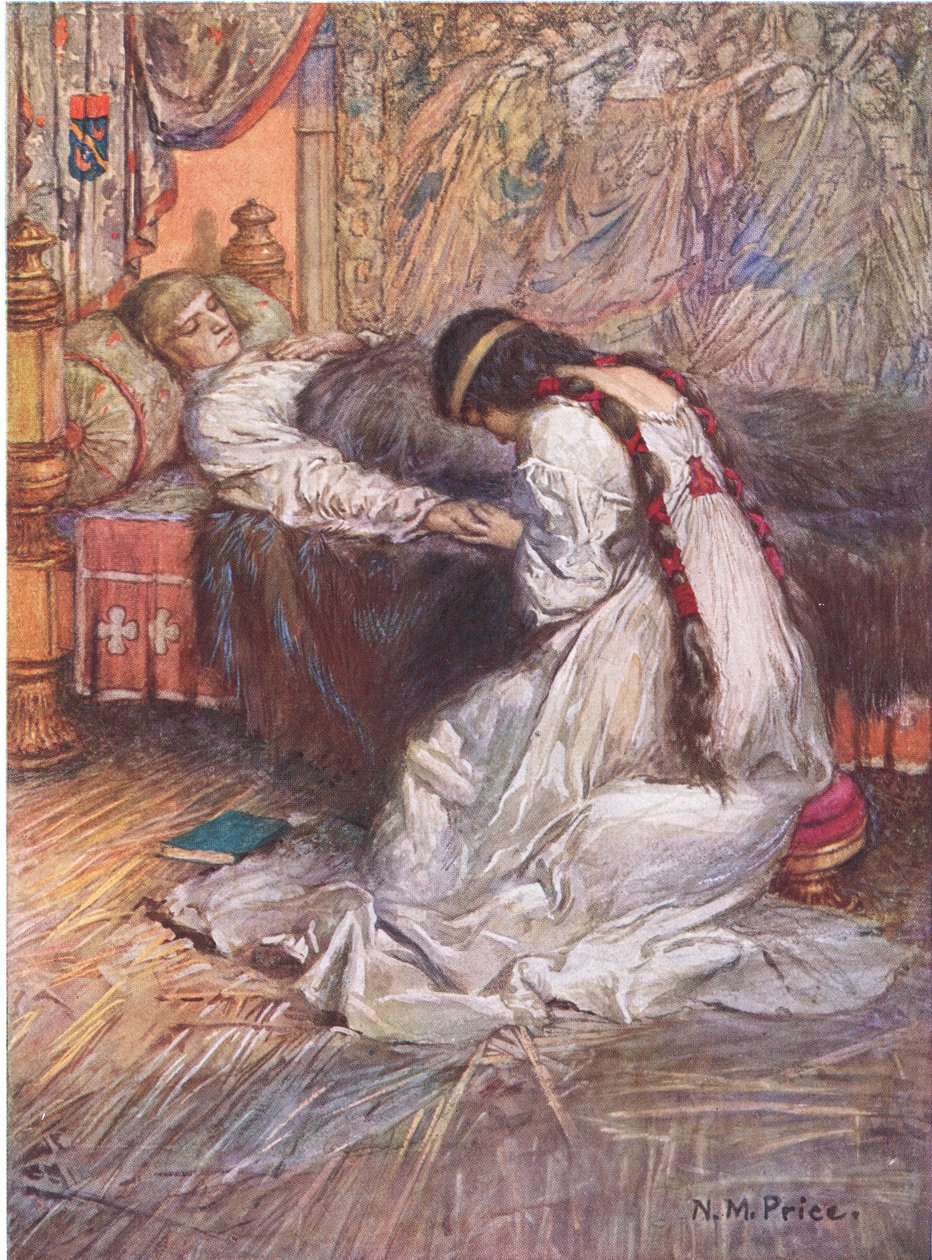 Érezte a lány könnyeit a kezén, illusztrációja May Byron „The Children