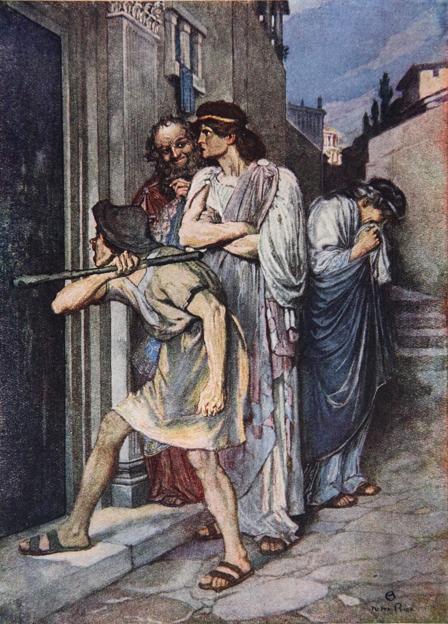 „Engedd be a mesteremet”, A hibák vígjátéka, III. felvonás 1. jelenet, Illusztráció a „Shakespeare meséiből”, Charles és Mary Lamb alkotó: Norman Mills (after) Price