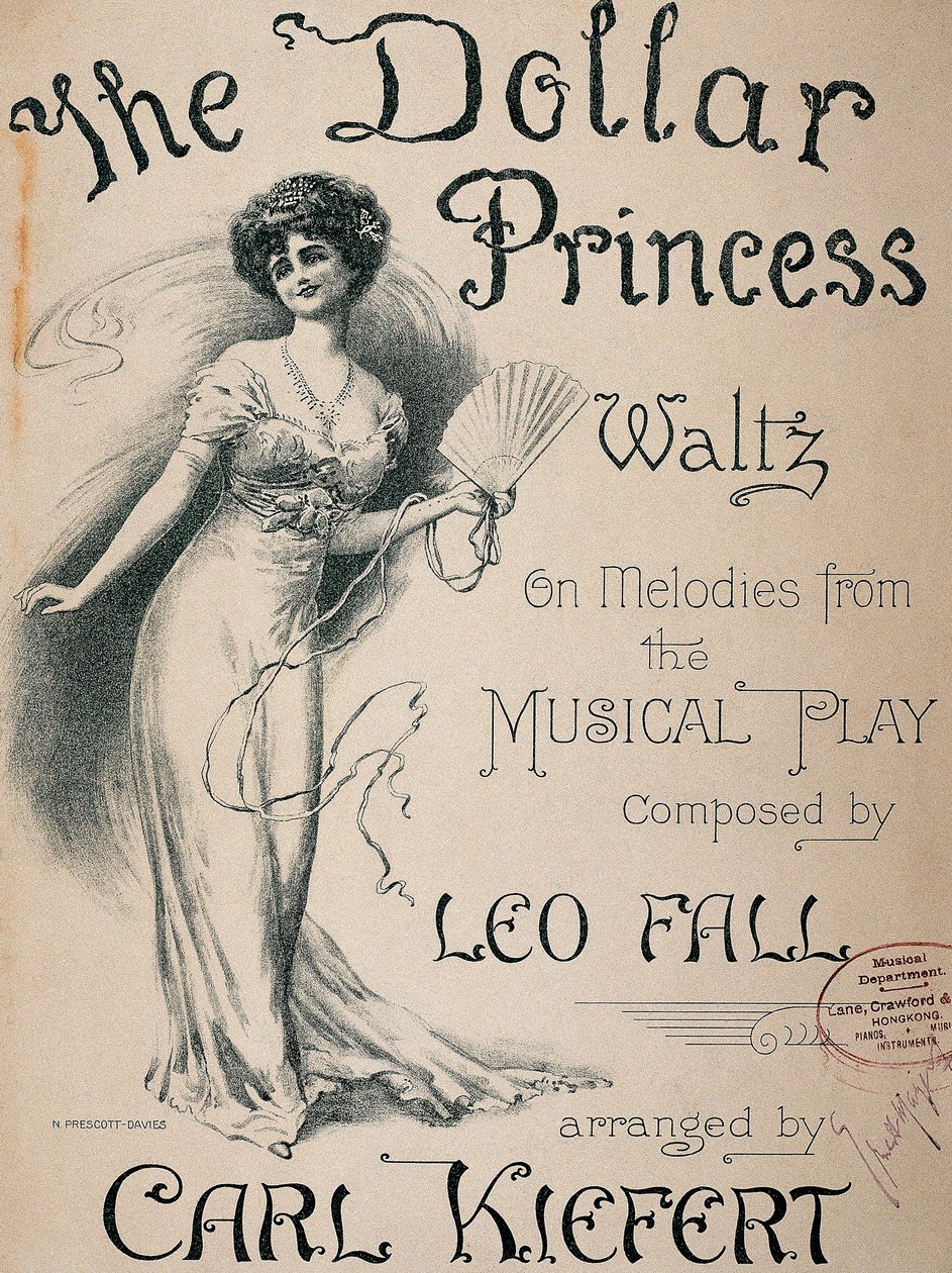 A "A dollárhercegnő" című musical plakátja alkotó: Norman Prescott Davies