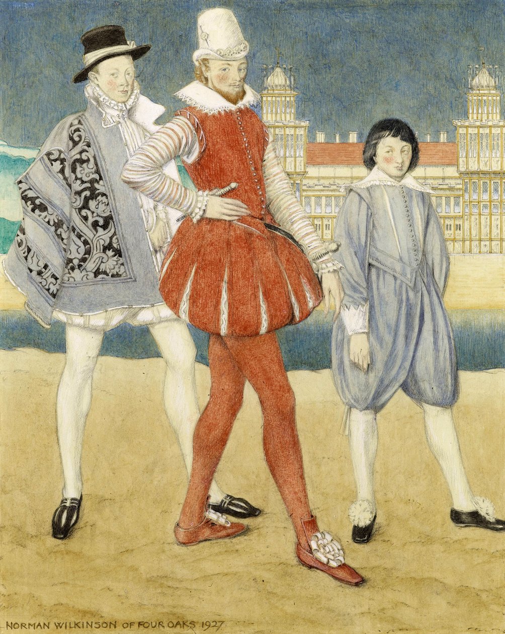 Mercutio és Benvolio – Rómeó és Júlia alkotó: Norman Wilkinson