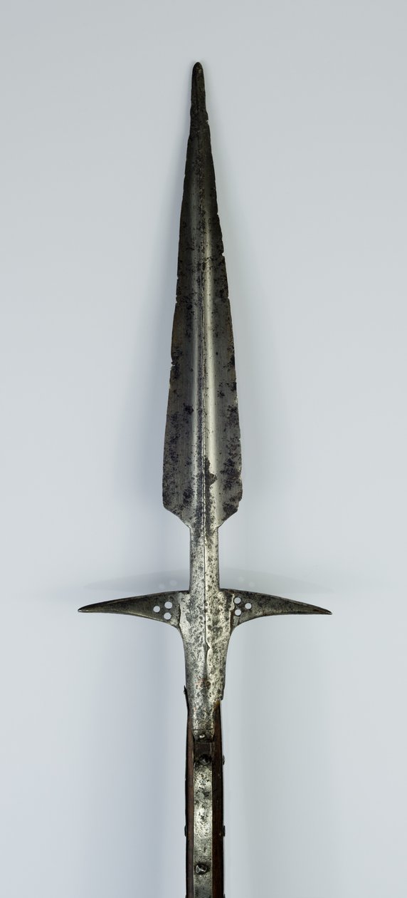 Füles lándzsa, 15. század közepe – 16. század eleje (acél rézberakással és modern restaurációkkal) alkotó: Northern Italian School