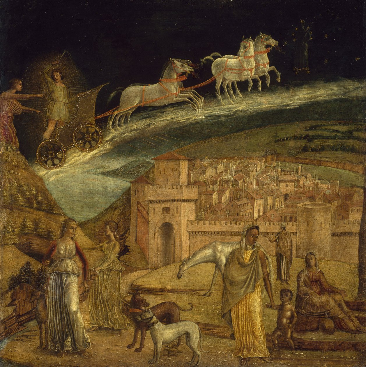 Phaeton Phoebus szekerét vezeti, 1475-1500 alkotó: Northern Italian School