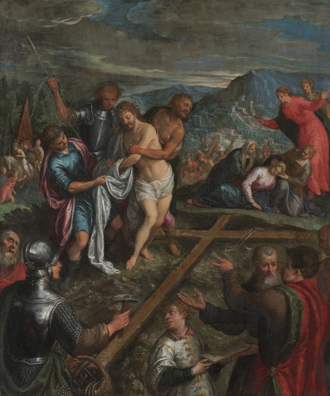 Felkészülés a keresztre feszítésre, 1600 körül (olaj, réz) alkotó: Northern Italian School