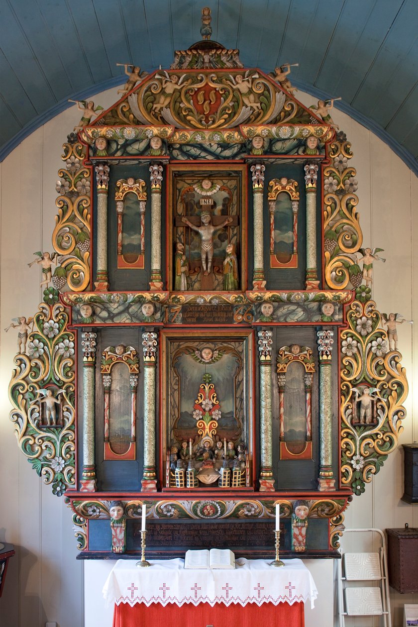 Oltárkép, Mo I Rana templom, 1765 (festett fa) alkotó: Norwegian School