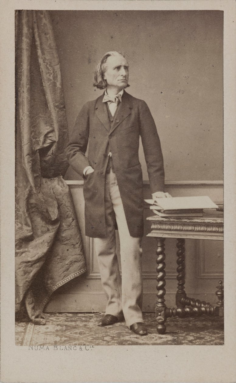 Liszt Ferenc zeneszerző portréja 1811-1886, c. 1870. alkotó: Numa Blanc