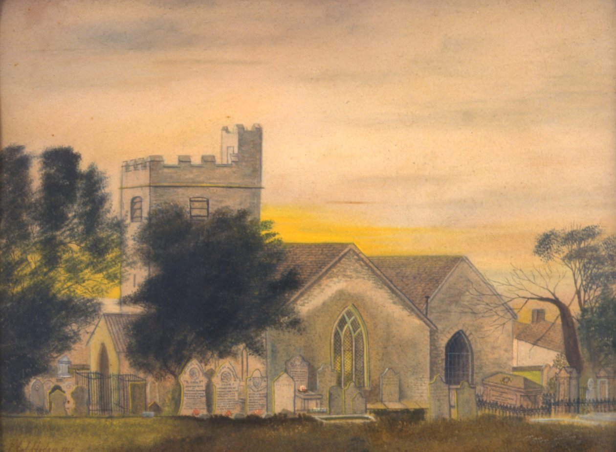 Mynyddislwyn plébániatemplom, 1915 alkotó: Obediah Hodges