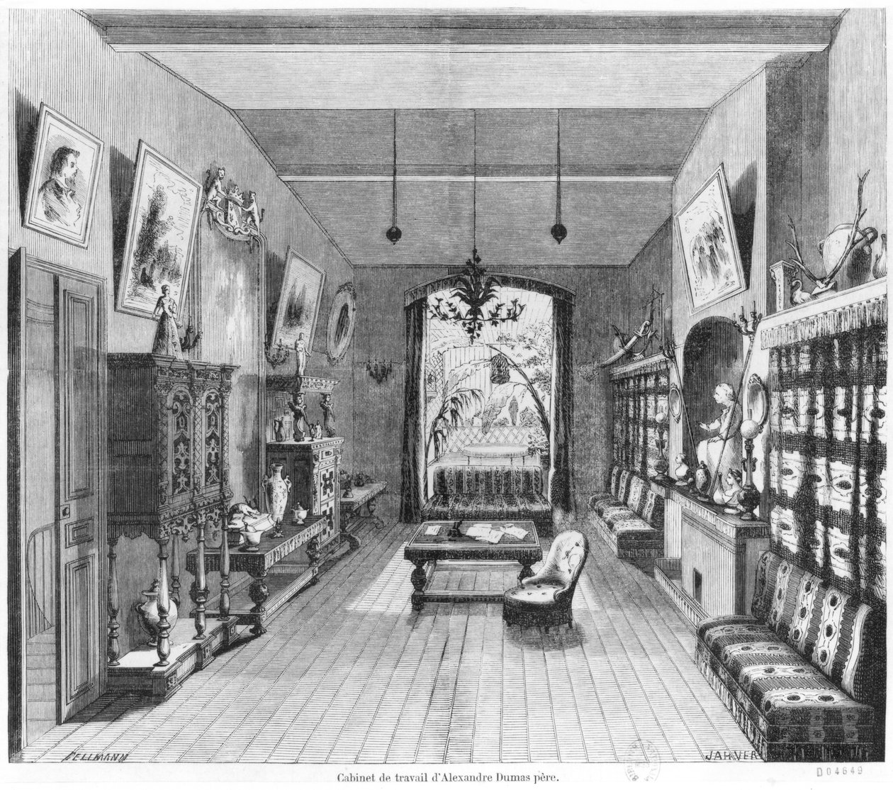 Alexandre Dumas Pere (1802-70) tanulmánya alkotó: Octave Edouard Jean Jahyer