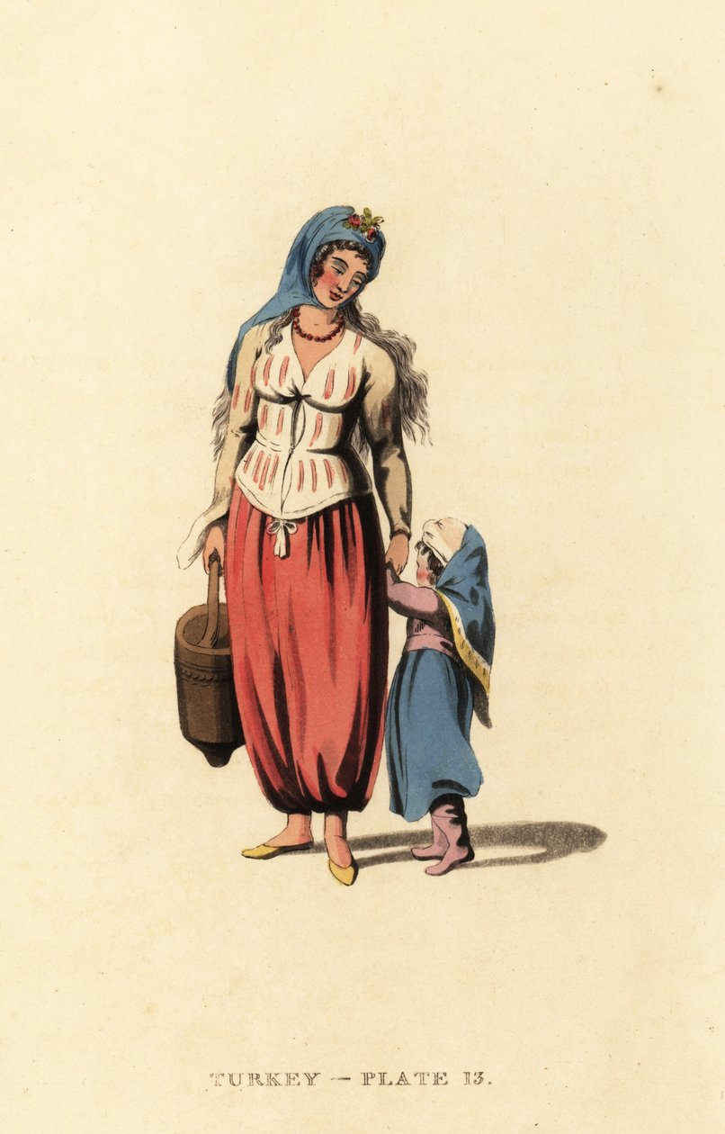 Görög nő lányával, Márványszigeten alkotó: Octavian (after) Dalvimart
