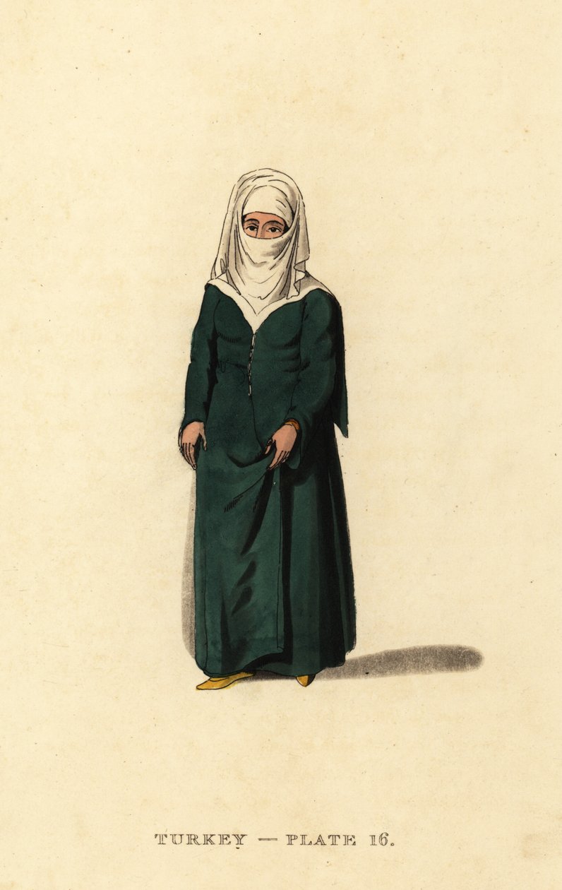 Török nő Konstantinápolyból (Isztambul), Oszmán Birodalom alkotó: Octavian (after) Dalvimart