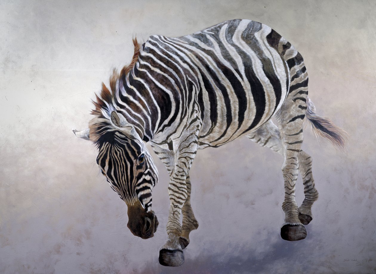 Equus burchelli 2, 2010 (akril, vászon) alkotó: Odile Kidd