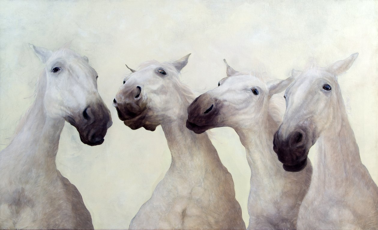 Equus négy (akril, vászon) alkotó: Odile Kidd
