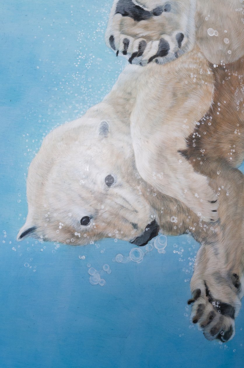 Jegesmedvebalett, részlet, 2012 (akril üvegszálas szobortojásra) alkotó: Odile Kidd