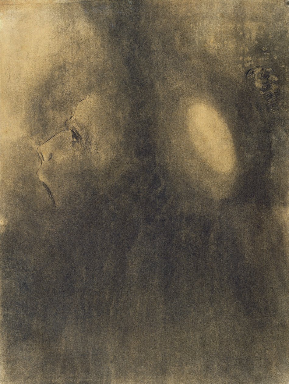 Ecstasy, 1885 körül (szén, fényes papíron) alkotó: Odilon Redon