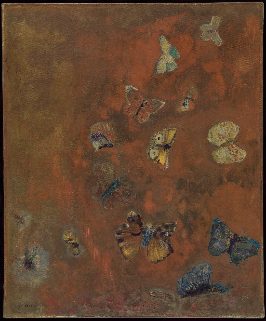 Pillangók megidézése, 1912 körül alkotó: Odilon Redon