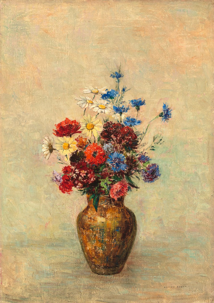 Virágok vázában, 1910 körül alkotó: Odilon Redon