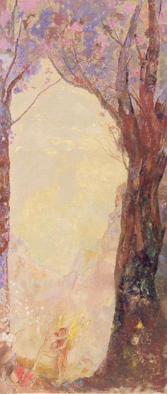 Jacob Birkózás egy angyallal, 1905-1910 körül alkotó: Odilon Redon