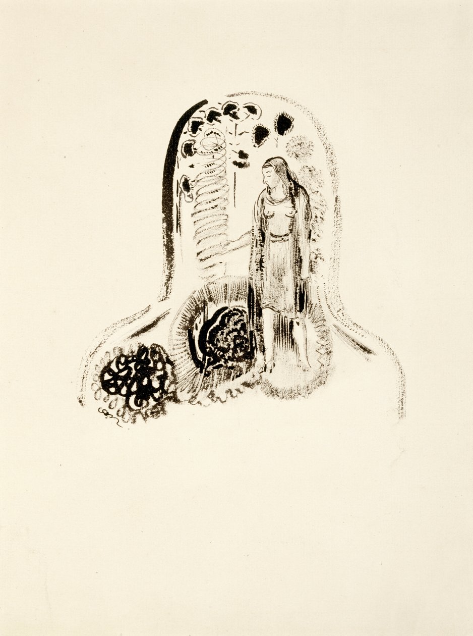 Fiatal lány virágos kertben, 1896-1900 alkotó: Odilon Redon
