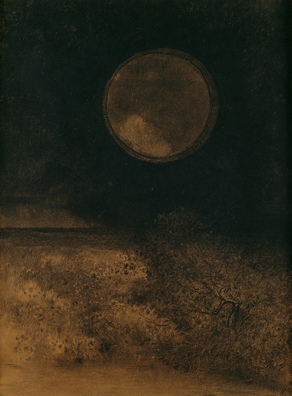 La Sphere (Globe), 1890-5 (kohl és szépia mosás papíron) alkotó: Odilon Redon
