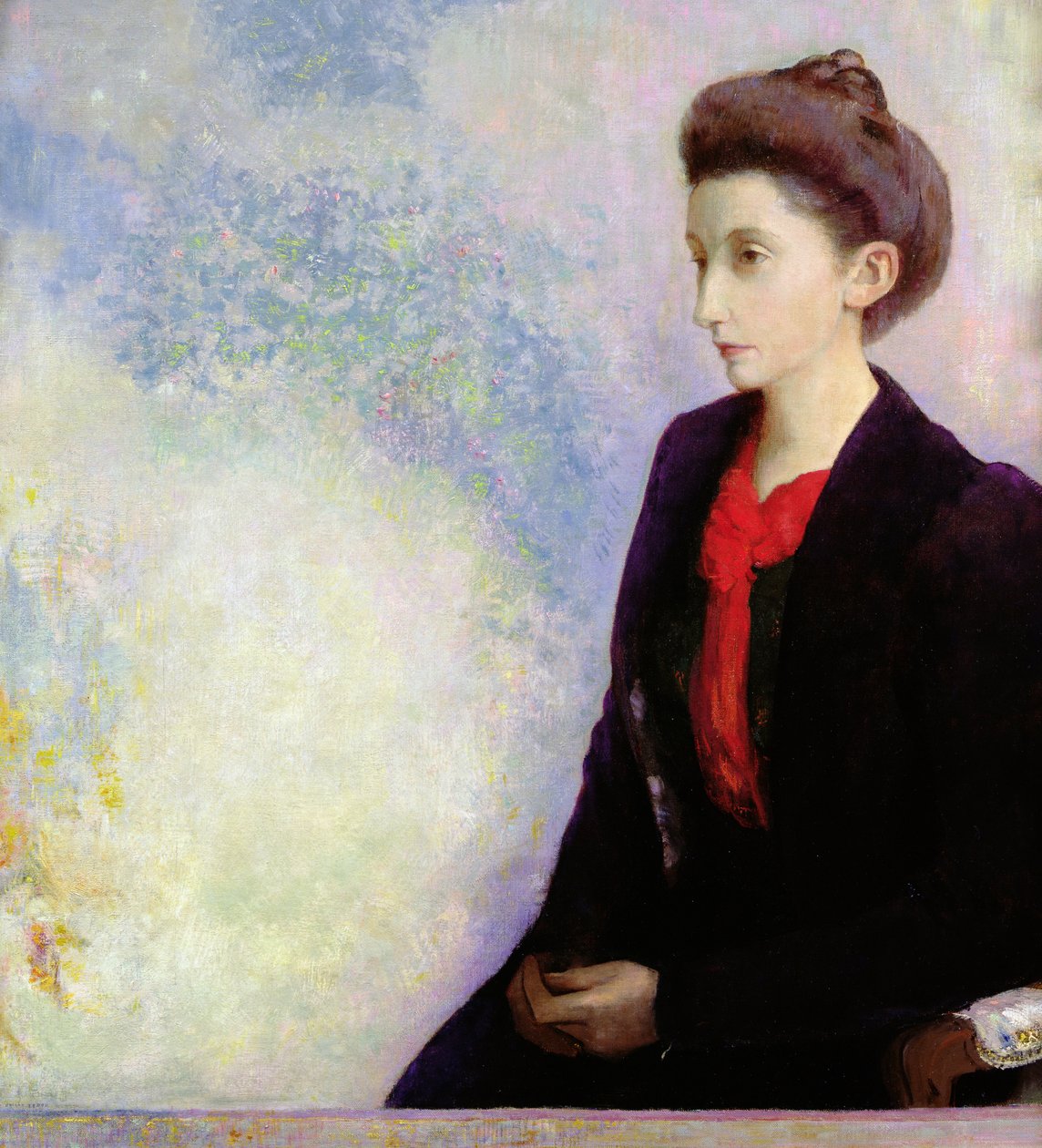 Robert de Domecy bárónő portréja, 1900 alkotó: Odilon Redon
