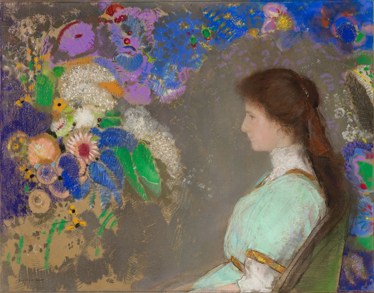 Violette Heymann arcképe alkotó: Odilon Redon
