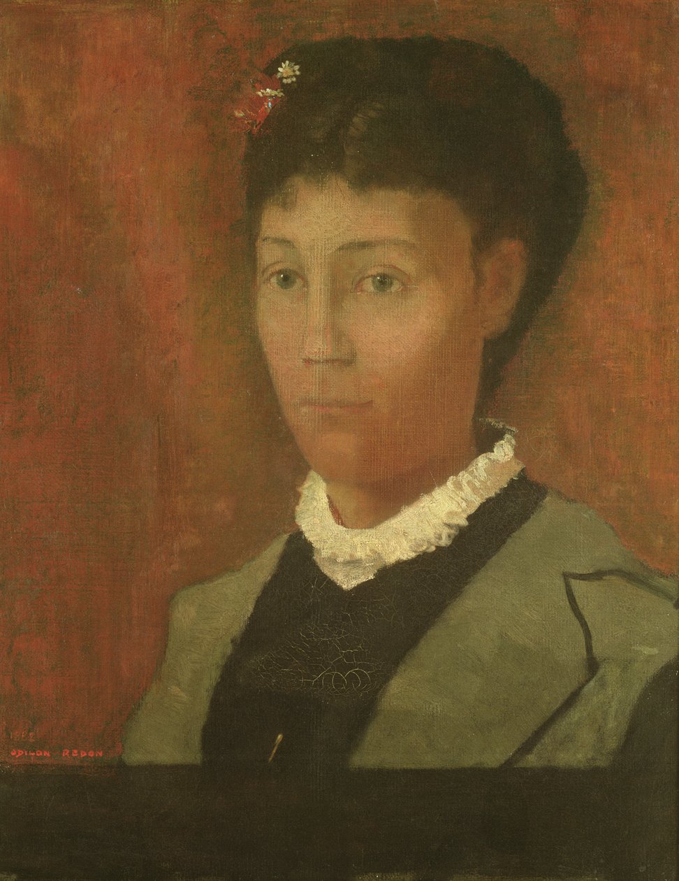 A művész feleségének, Madame Odilon Redonnak (szül. Camille Falte) portréja (1853-1923), 1882 alkotó: Odilon Redon