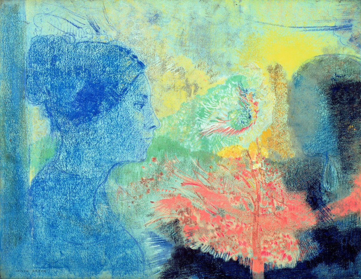 Shades of Sleep (pasztell papíron alkotó: Odilon Redon