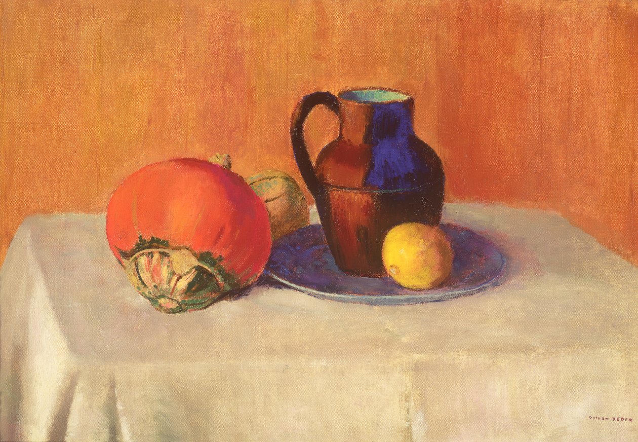 Csendélet kancsóval, 1901-03 körül alkotó: Odilon Redon