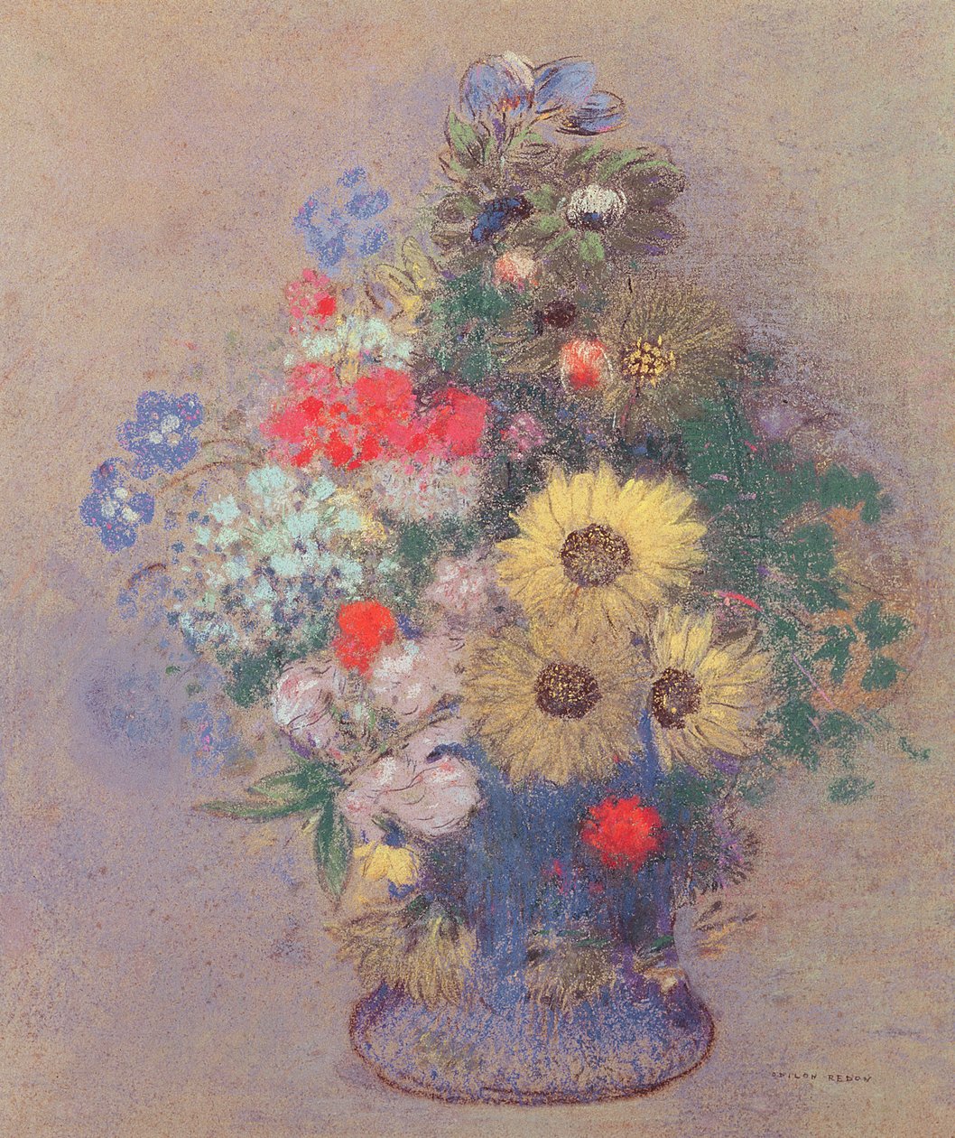 Virágváza, 1900 körül alkotó: Odilon Redon