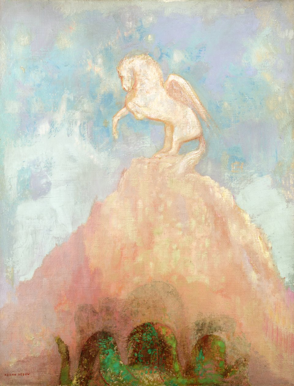 Fehér Pegazus, 1908 körül alkotó: Odilon Redon
