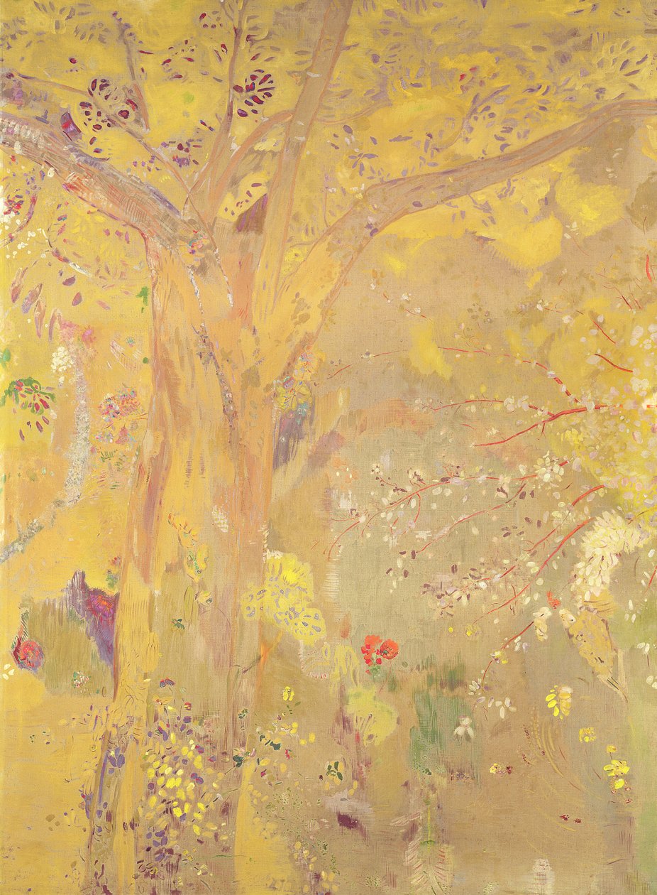 Sárga fa (dísztábla a Domecy rezidenciához), 1900-01 (olaj, tempera és pasztell, vászon) alkotó: Odilon Redon