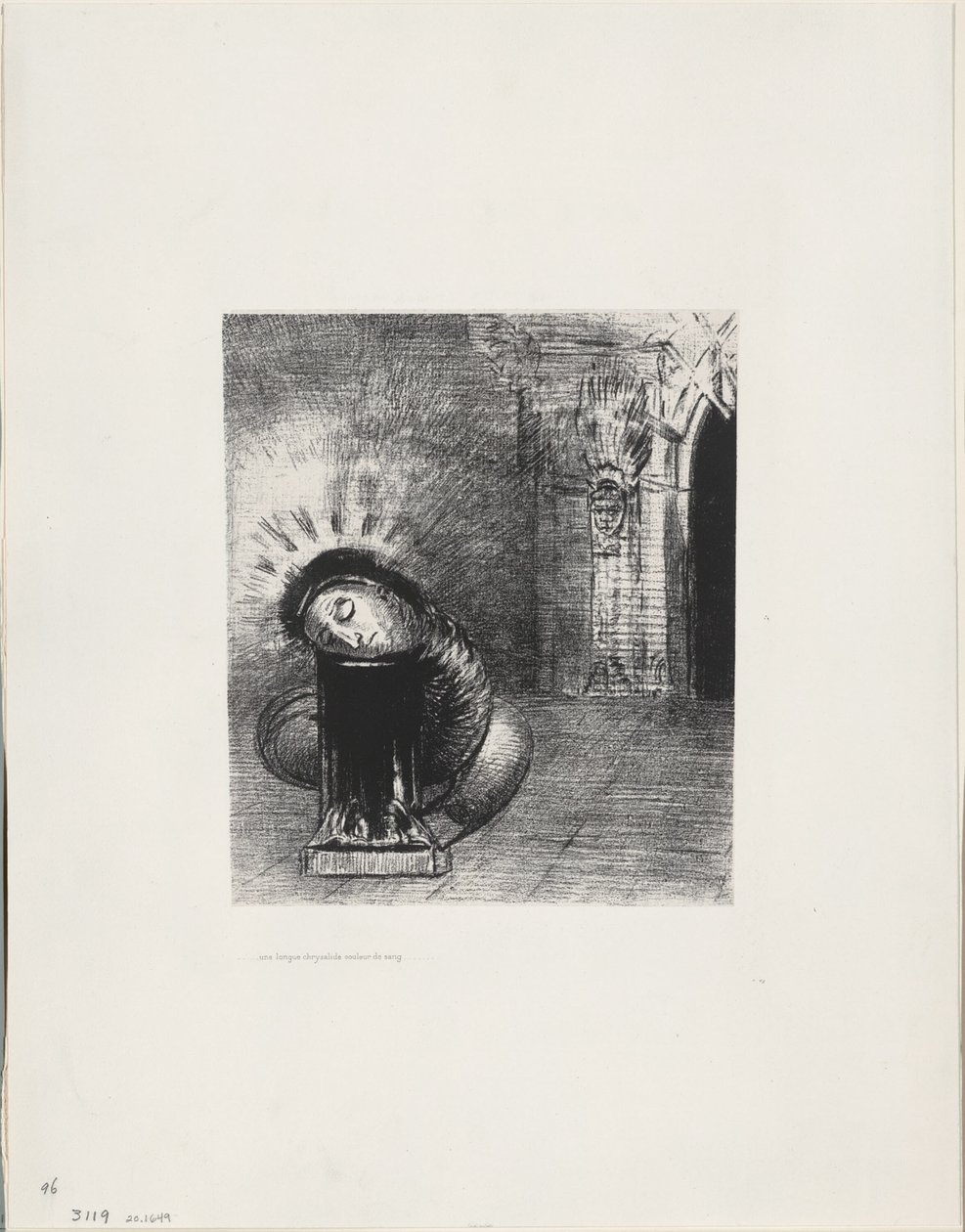 Hosszú krizális, a vér színe, 6/2. tábla alkotó: Odilon Redon
