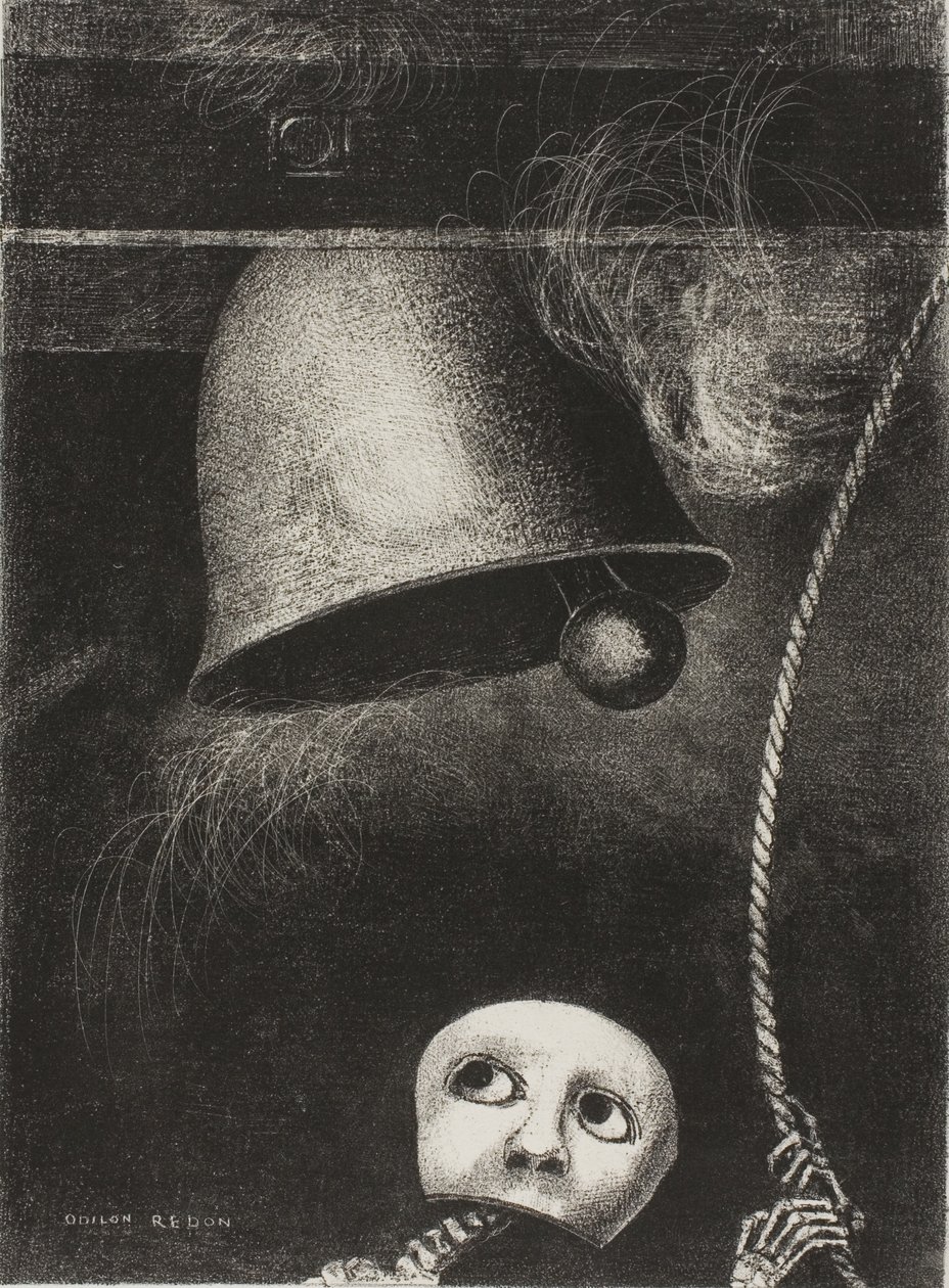 A Mask Sounds the Funeral Knell, harmadik lemez Edgar Poe-tól alkotó: Odilon Redon