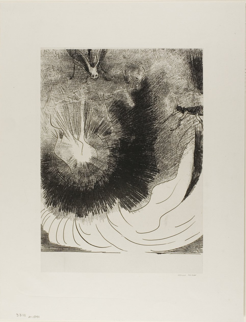 És lehullott egy nagy csillag a mennyből, úgy égett, mint egy lámpa, 12/5. tábla alkotó: Odilon Redon