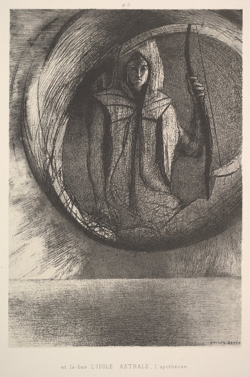 És ott az Asztrálbálvány, az Apoteózis, 1891. alkotó: Odilon Redon