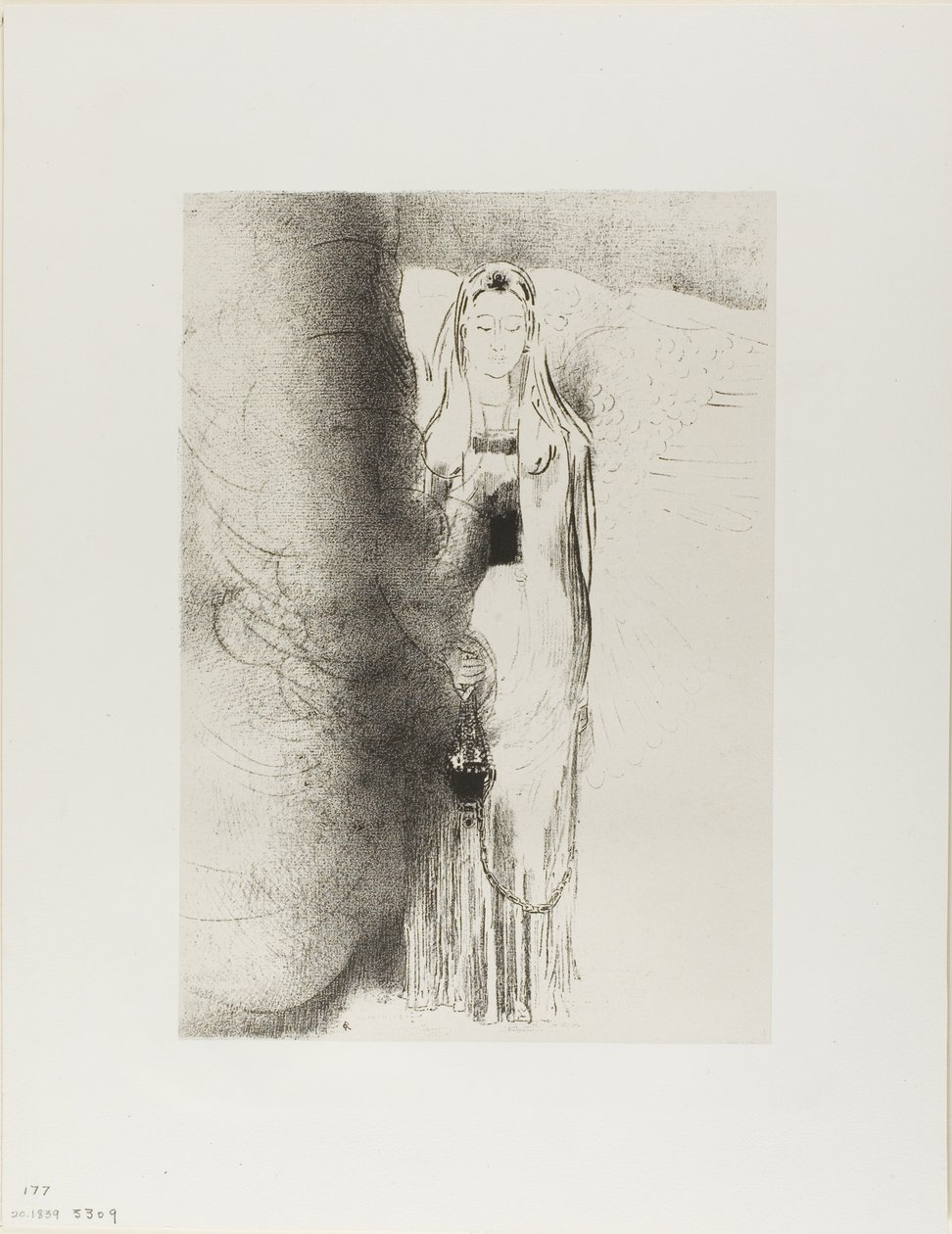 És az angyal elvitte a füstölőt, 12/4. tábla alkotó: Odilon Redon