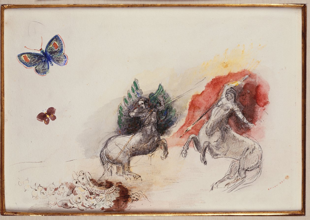 Kentaurok csatája alkotó: Odilon Redon