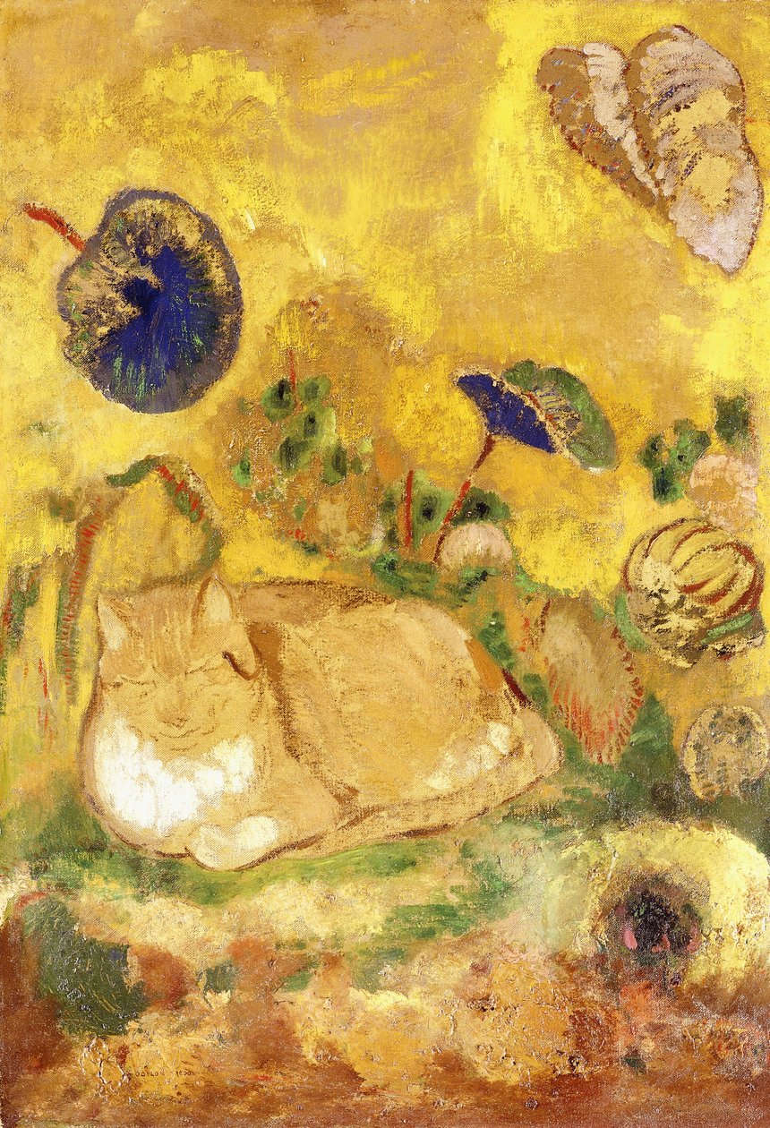Bazon, a művész macskája; Bazon, a művész macskája, 1905 körül alkotó: Odilon Redon