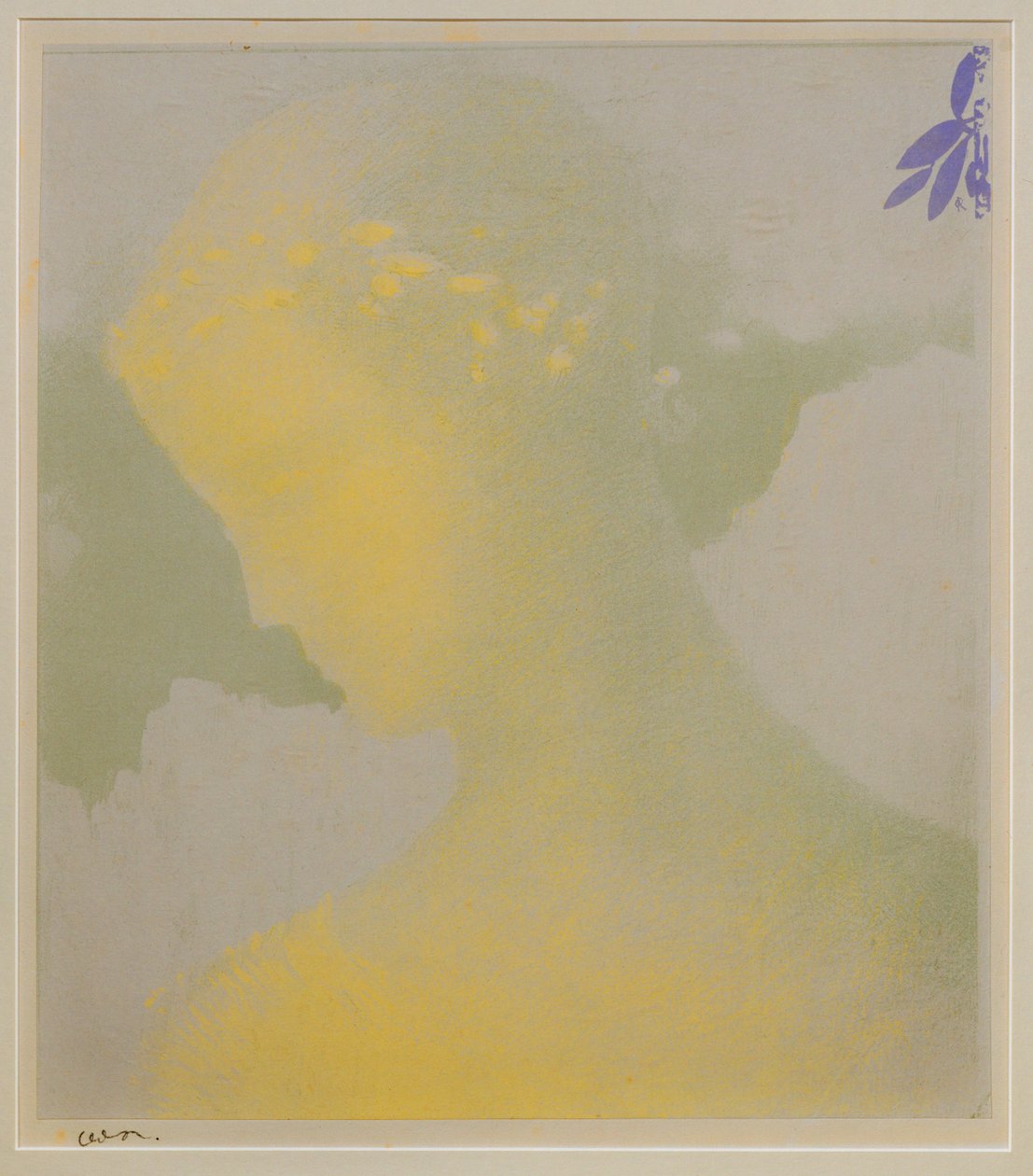 Beatrice (színes litográfia) alkotó: Odilon Redon
