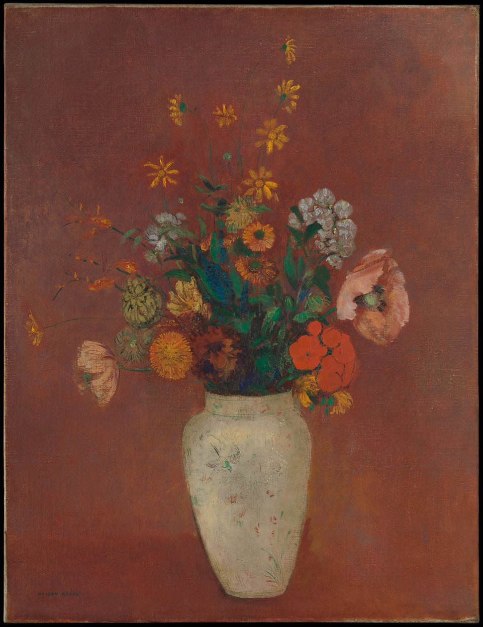 Csokor kínai vázában alkotó: Odilon Redon