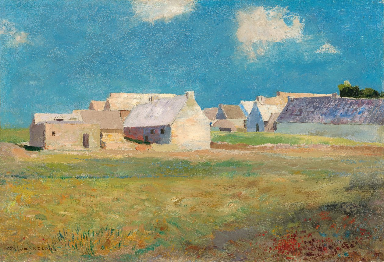 Breton falu, c. 1890. alkotó: Odilon Redon
