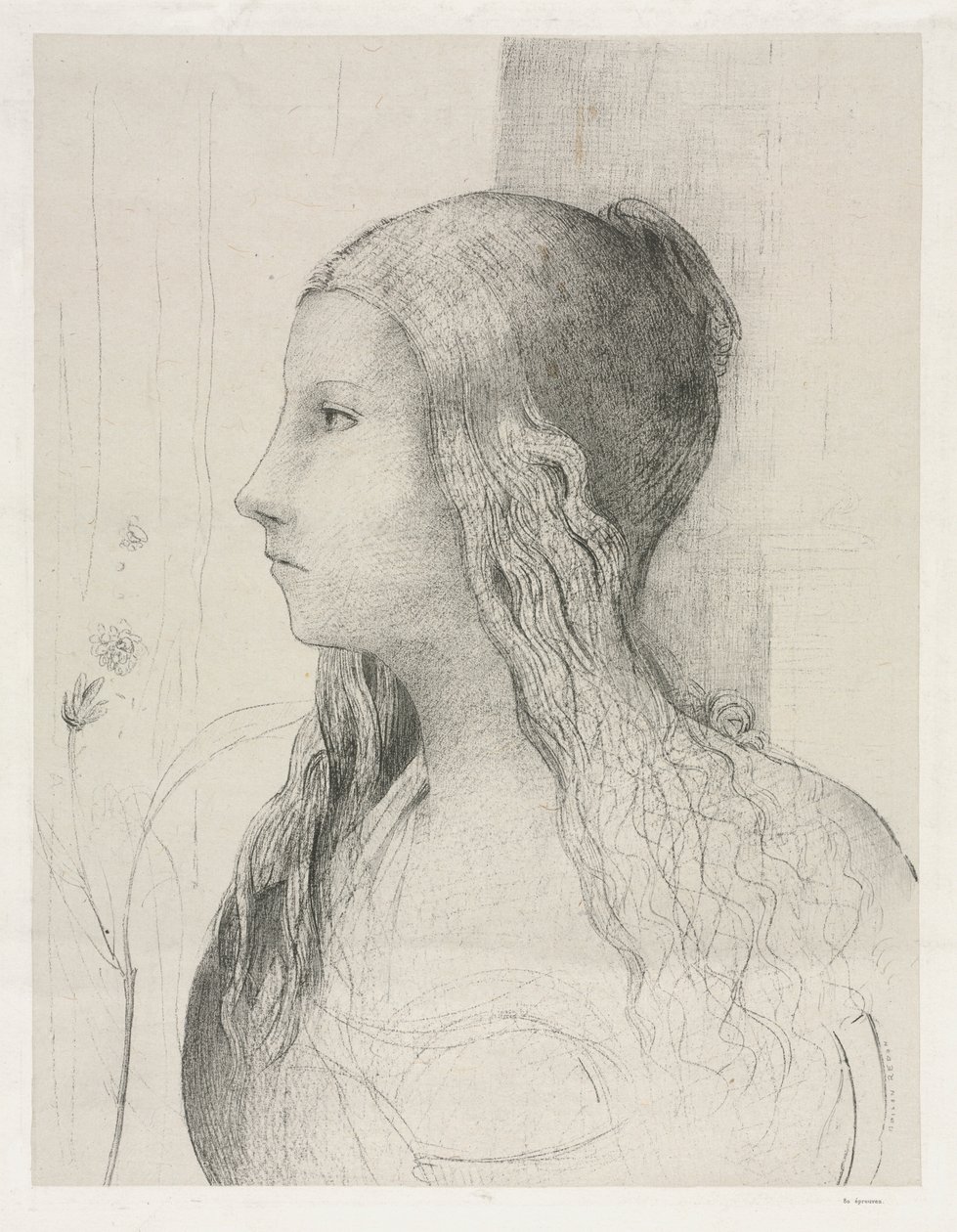 Brünhilde az istenek alkonyában, 1894. alkotó: Odilon Redon