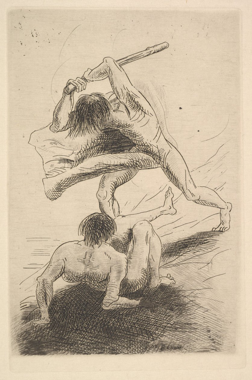 Káin és Ábel, 1886. alkotó: Odilon Redon