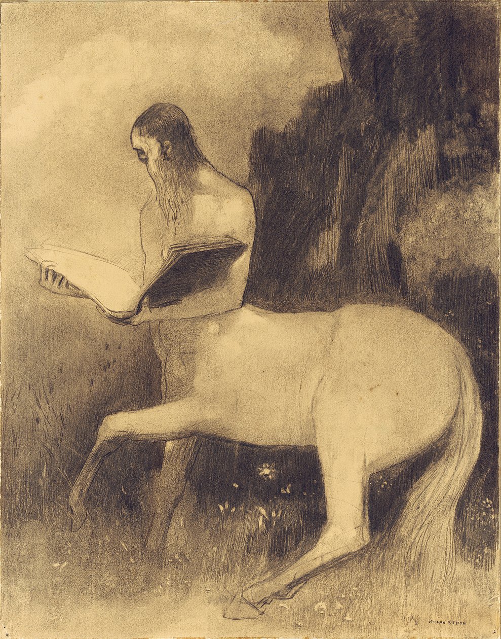 Kentaur olvasása alkotó: Odilon Redon