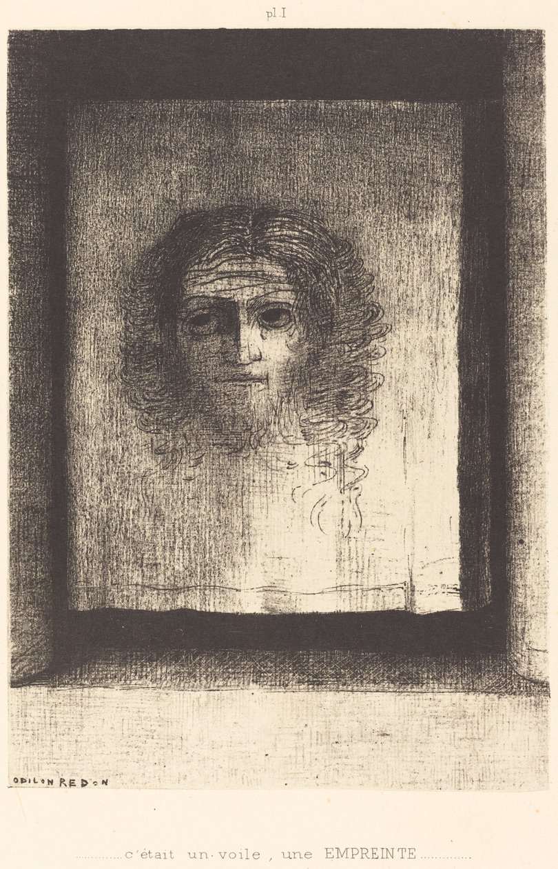 Ez egy fátyol, egy lenyomat (Fátyol volt, lenyomat) alkotó: Odilon Redon