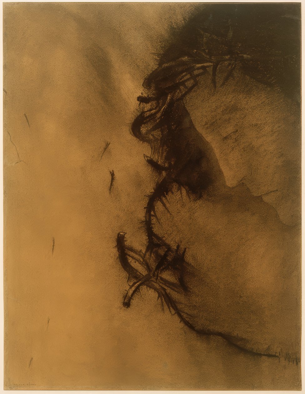 Krisztus (a tövis koronája) alkotó: Odilon Redon