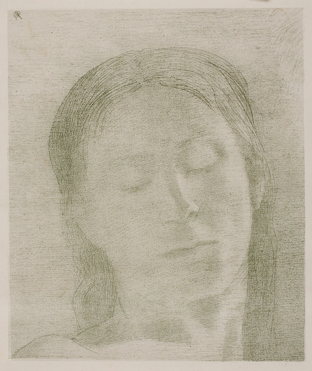 Csukott szemek alkotó: Odilon Redon